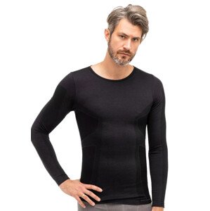 Pánské tričko Merino LS11600 BRUBECK Barva/Velikost: černá / XL/XXL