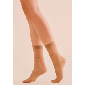 Dámské ponožky Nebi 1198 GABRIELLA Barva/Velikost: beige (j.bez) / Univerzální