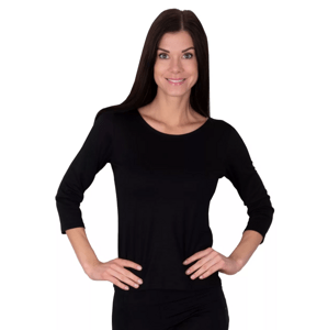 Dámské jednobarevné tričko Caroline Babell Barva/Velikost: černá / XS/S