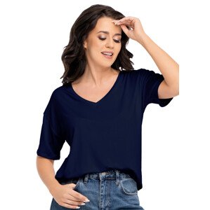 Dámské jednobarevné tričko Patty Babell Barva/Velikost: granát (modrá) / L/XL