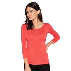 Dámské jednobarevné tričko Manati s tříčtvrtečním rukávem Babell Barva/Velikost: oranžovo červená / L/XL