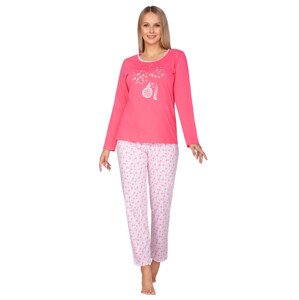 Dámské vzorované pyžamo 636/32 Regina Barva/Velikost: starorůžová / XL