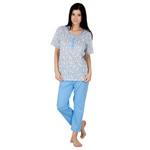 Dámské pyžamo se vzorem puntiku 824 Regina Barva/Velikost: modrá světlá / M