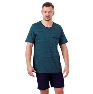 Pánské vzorované pyžamo Giuzeppe 1065 HOTBERG Barva/Velikost: jeans / XXL