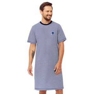Pánská noční košile s obrázkem Stephen 1332/31 Hotberg Barva/Velikost: granát (modrá) / L