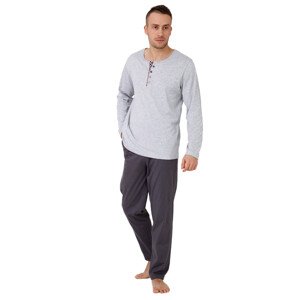 Pánské pyžamo Anatol 503 HOTBERG Barva/Velikost: šedá světlá / XL