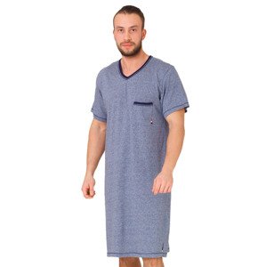 Pánská noční košile Baltazar s kapsičkou HOTBERG Barva/Velikost: granát (modrá) / XL