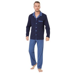 Pánské pyžamo Norbert se vzorem křížku HOTBERG Barva/Velikost: granát (modrá) / M