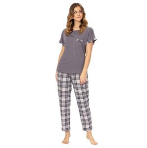 Dámské pyžamo s krátkým rukávem Bian 1304 LEVEZA Barva/Velikost: šedá / XL
