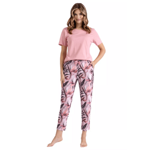 Dámské pyžamo Ria 1454 LEVEZA Barva/Velikost: růžová (pink) / L