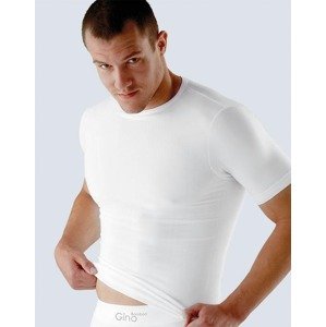 Gina Pánské triko krátký rukáv - bezešvé 58003P Barva/Velikost: bílá / L/XL