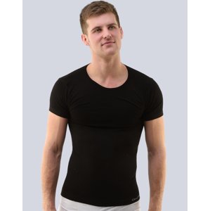 Gina Výhodné balení 5 kusů - Pánské triko krátký rukáv - bezešvé 58003P Barva/Velikost: černá / L/XL