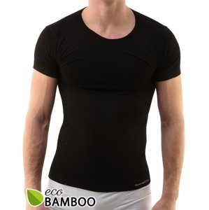 Gina Výhodné balení 5 kusů - Bambusové tričko pánské, krátký rukáv 58006P Barva/Velikost: černá / S/M