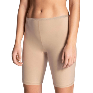 FINE WOMAN Dámské dlouhé bavlněné boxerky s krajkou 701-3K Barva/Velikost: tělová / L/XL