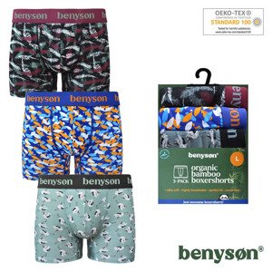 BENYSON 3-PACK Bambusové pánské boxerky 7010-BENY Barva/Velikost: Mix viz foto / L/XL