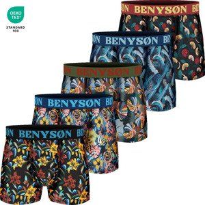 BENYSON 5-PACK Pánské viskózové boxerky 7122 Barva/Velikost: Barevný mix viz foto / L/XL