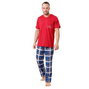 Pánské pyžamo Ikar se vzorem M-Max Barva/Velikost: červená / M