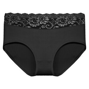 FINE WOMAN Dámské kalhotky s květinovou krajkou 9060 Barva/Velikost: černá / L/XL