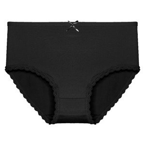 FINE WOMAN Dámské kalhotky vyšší 9075 s krajkou Barva/Velikost: černá / M/L