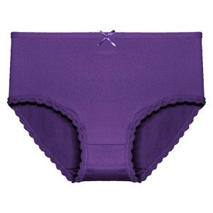 FINE WOMAN Dámské kalhotky vyšší 9075 s krajkou Barva/Velikost: fialová / S/M
