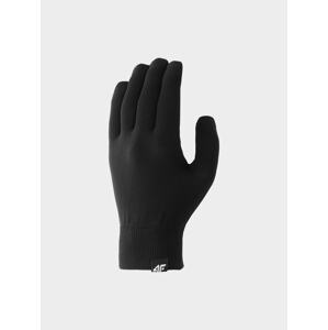 Pletené bezešvé rukavičky Touch Screen unisex - černé