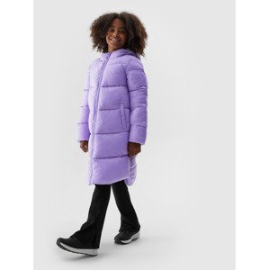Dívčí péřový prošívaný kabát - fialový