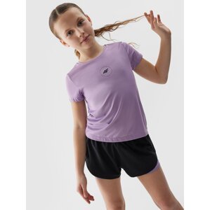 Dívčí sportovní rychleschnoucí tričko - fialové