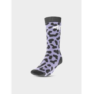Dívčí lyžařské ponožky - fialové