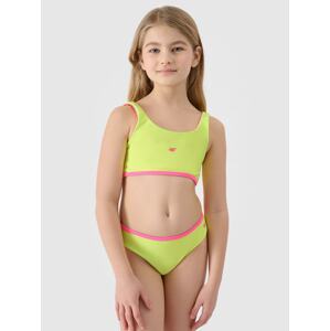 Dívčí dvoudílné plavky - zelené/růžové